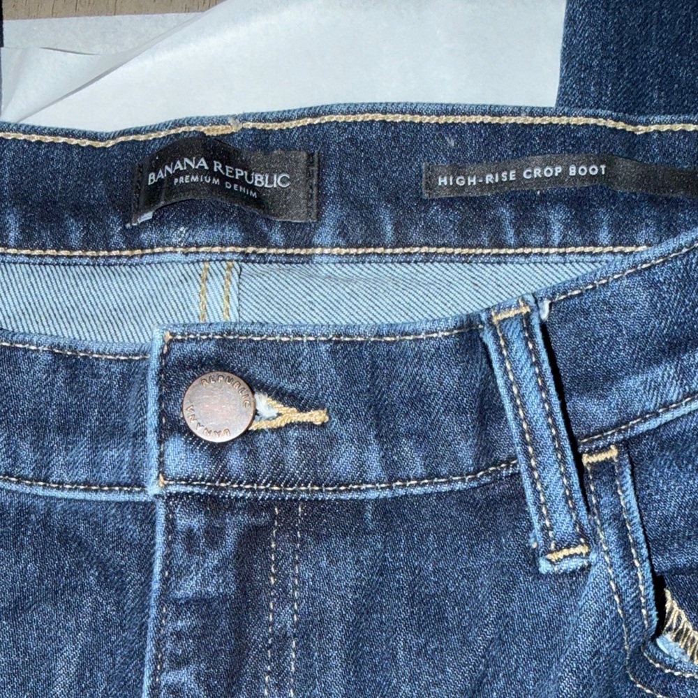 Banana Republic Women's High Rise Dark Blue Jeans - Picture 3 of 6